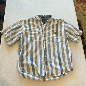 Coliseum Vintage Mens striped button‎ down shirt XL